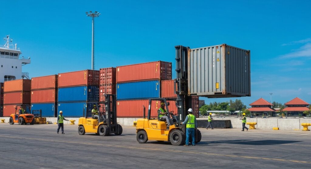 Import Services Bali - Container Unloading